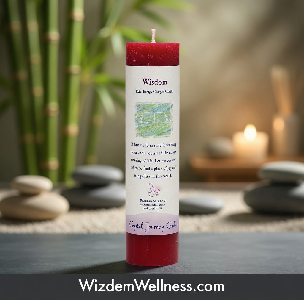 Reiki Herbal Pillar Candle Wisdom (Each)