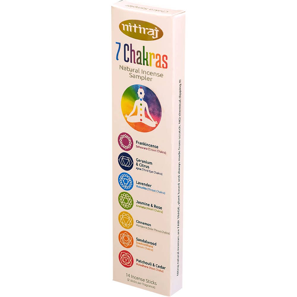Nitiraj Natural Chakras Incense - Sampler Pack